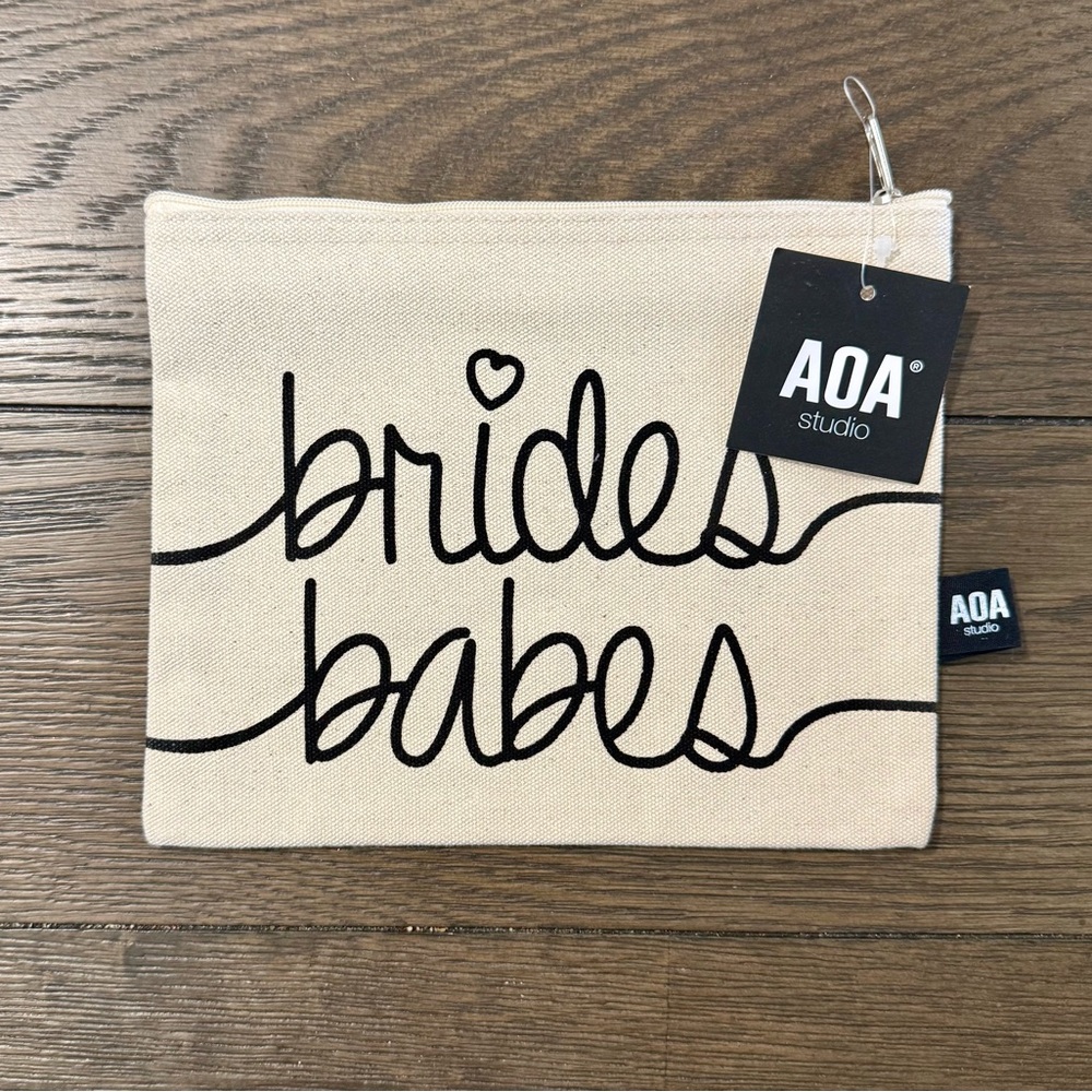 AOA Studio Cream 'Brides Babes' Cosmetic Pouch